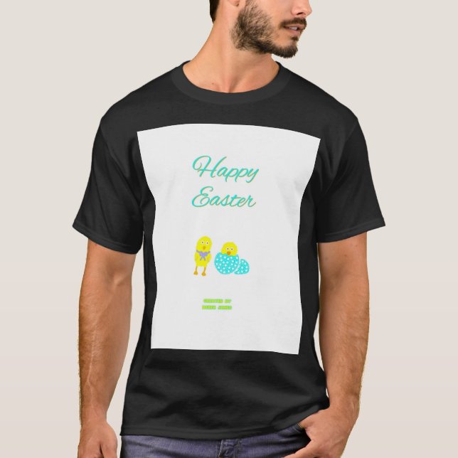 Easter Hatchlings Men's Black Basic T Shirt (Front)