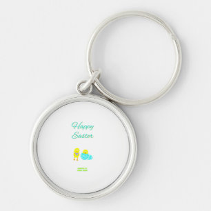 Easter Hatchlings Premium Round Keychain