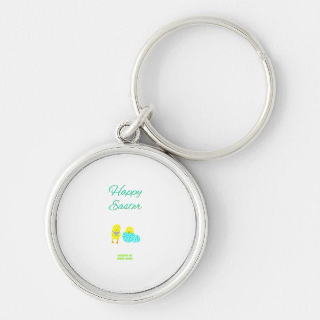 Easter Hatchlings Premium Round Keychain (Front)