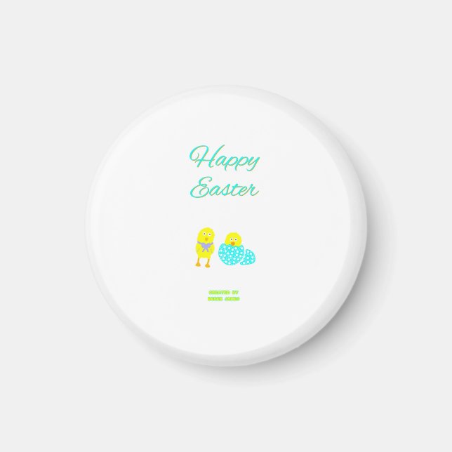 Easter Hatchlings Round Magnet (Front)