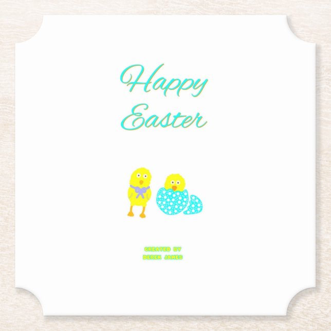 Easter Hatchlings Ticket Paper Coaster (Front)