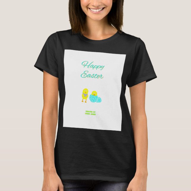 Easter Hatchlings Women's Black Basic T Shirt (Front)