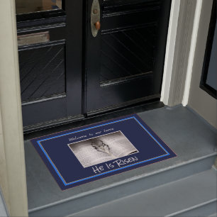 Easter He Is Risen Doormat