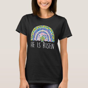 Easter He Is Risen Jesus Religious Christian Women T-Shirt