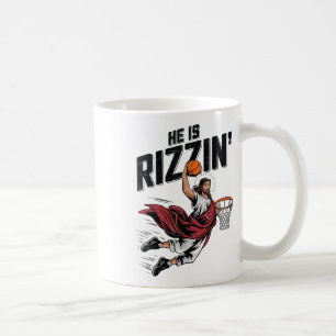 Easter He Is Rizzin Jesus Basketball Christian You Coffee Mug