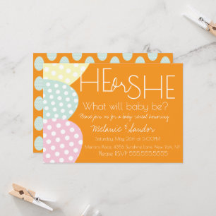 Easter He or She Baby Reveal Baby Shower Invitation