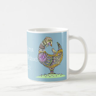 Easter hen and chick mug. coffee mug