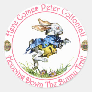 Easter - Here Comes Peter Cottontail Classic Round Sticker
