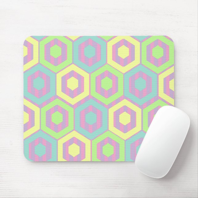 Easter Hexagons  Mouse Mat (With Mouse)