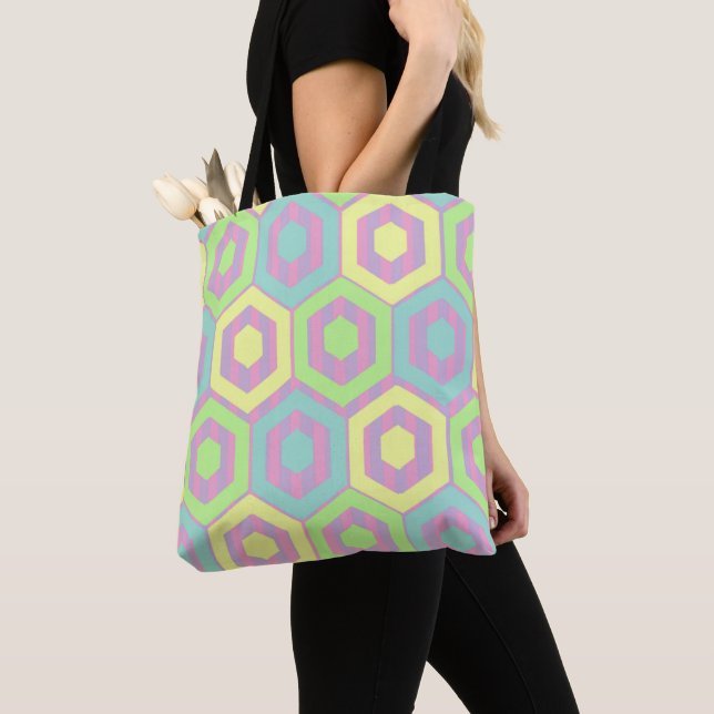 Easter Hexagons  Tote Bag (Close Up)