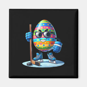 Easter Hockey Lovers Eggs Egg Bunny Rabbits Men Wo Magnet