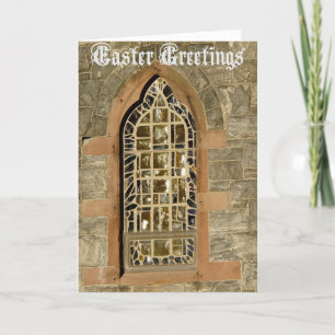 Easter Holiday-Ancient Glass Window Holiday Card