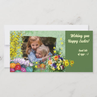 Easter holiday card with your photo