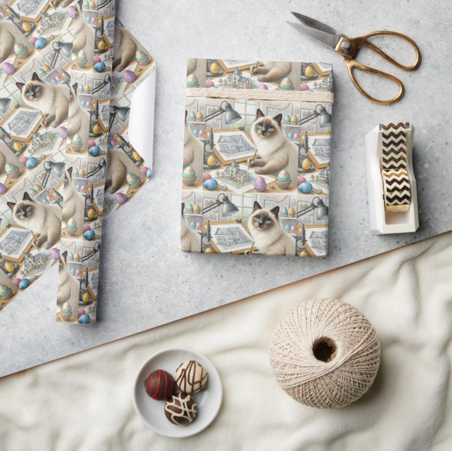  Easter Holiday for  Cat Lovers Wrapping Paper (Crafts)