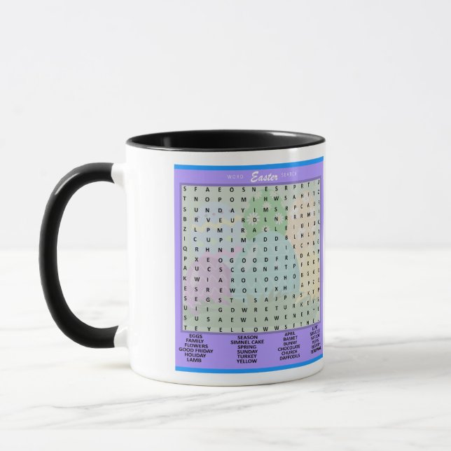 Easter Holiday Word Search Game  Mug (Left)