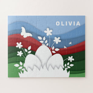 Easter holidays egg hunt in spring nature  jigsaw puzzle