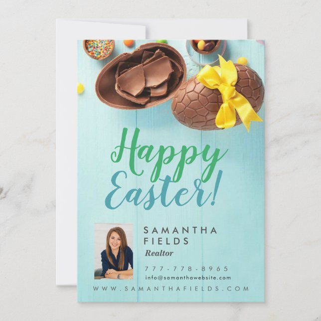 Easter Holidays Realtor Greeting Postcard (Front)