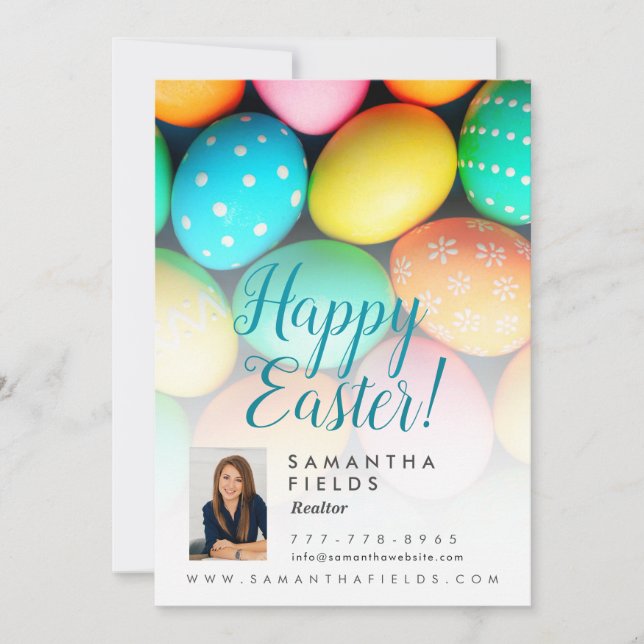 Easter Holidays Realtor Greeting Postcard (Front)