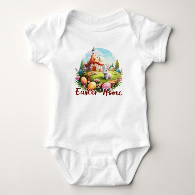 Easter Home Baby Bodysuit (Front)