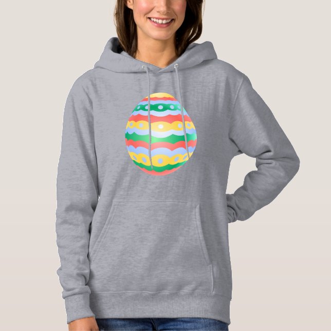 Easter Hoodies Women's Easter Egg Hooded Shirt (Front)