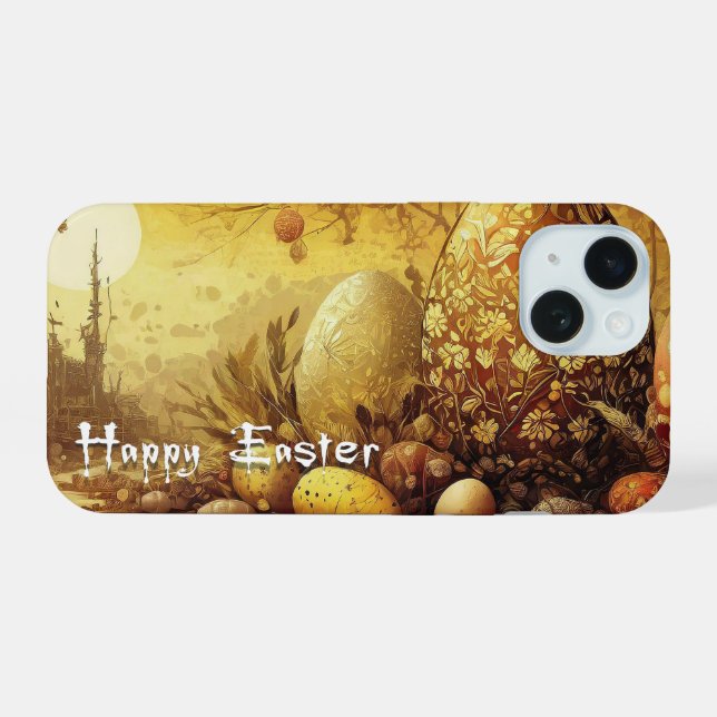 Easter hope in an apocalyptic world iPhone 15 case (Back Horizontal)