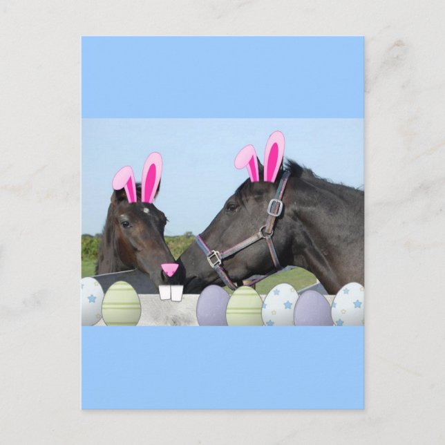 Easter Horse and Pony Postcard (Front)