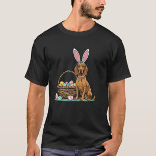 Easter, Hungarian Vizsla dog, with Easter bunny ra T-Shirt