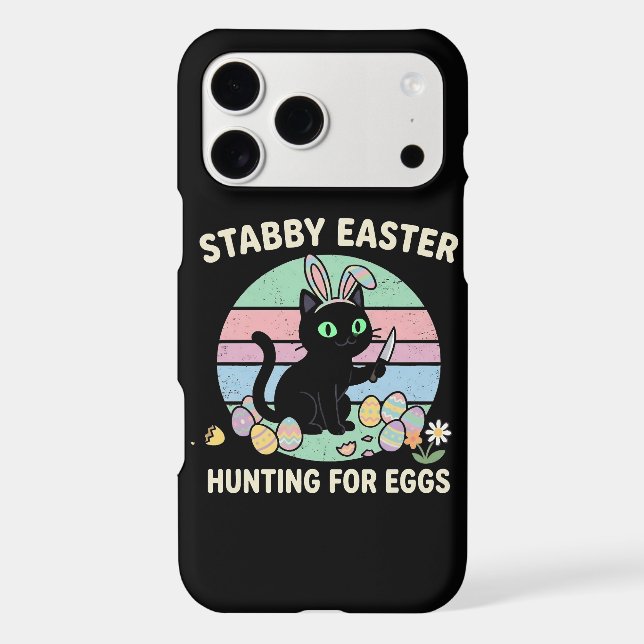 Easter Hunting For Eggs Funny Cat (Back)