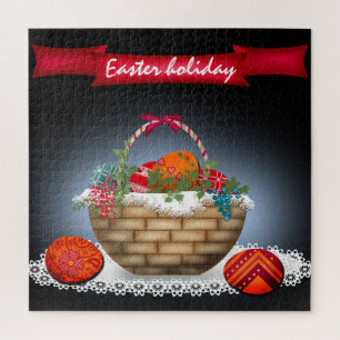 Easter illustration, Easter eggs, Easter holiday Jigsaw Puzzle
