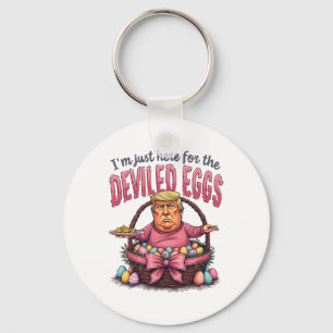 Easter I'm Just Here For The Deviled Eggs Funny Do Key Ring