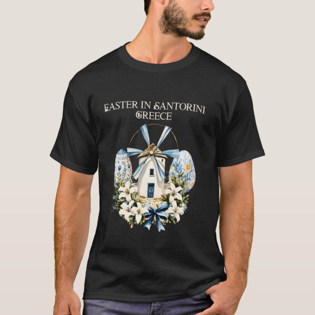 Easter in Santorini T-Shirt (Front)