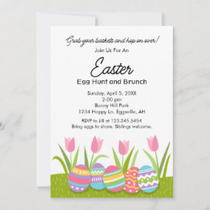 Easter Invitation for Brunch and Egg Hunt