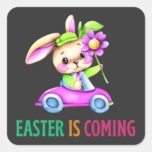 Easter is Coming - Egg Holiday Square Sticker (Front)