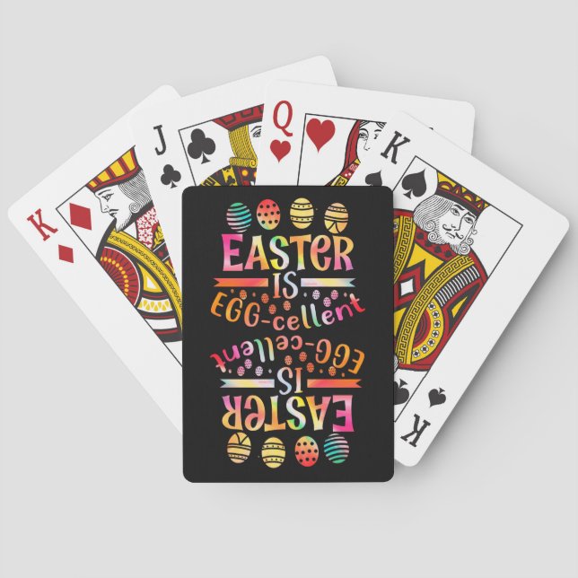 EASTER IS EGGCELLENT  easter egg gift idea         Playing Cards (Back)