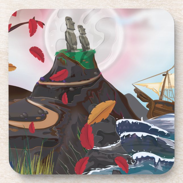 Easter Island Adventure Coaster (Front)