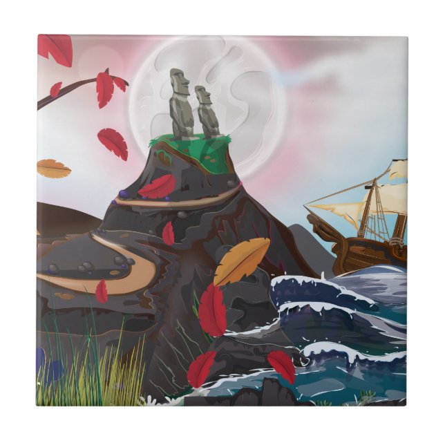 Easter Island Adventure Tile (Front)