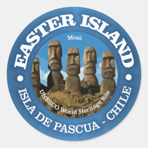 Easter Island Classic Round Sticker