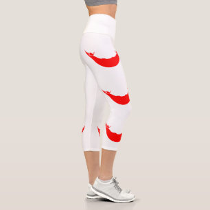 Easter Island Flag Capri Leggings