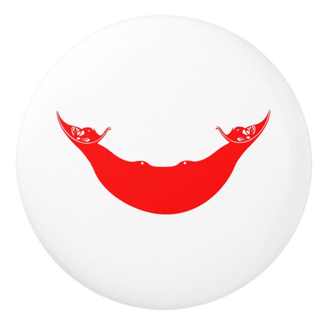 Easter Island Flag Ceramic Knob (Front)