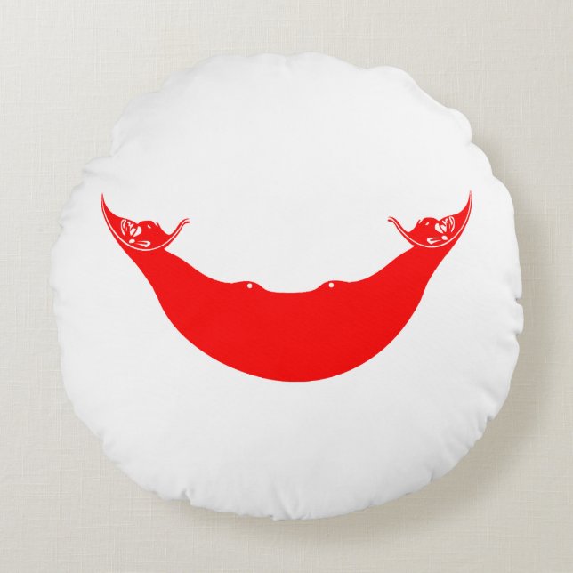 Easter Island Flag Round Cushion (Front)