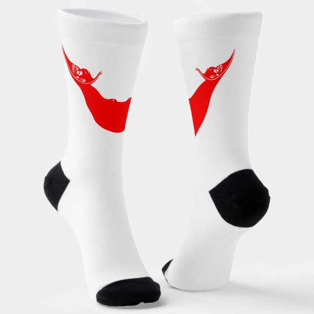 Easter Island Flag Socks (Angled)