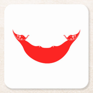 Easter Island Flag Square Paper Coaster