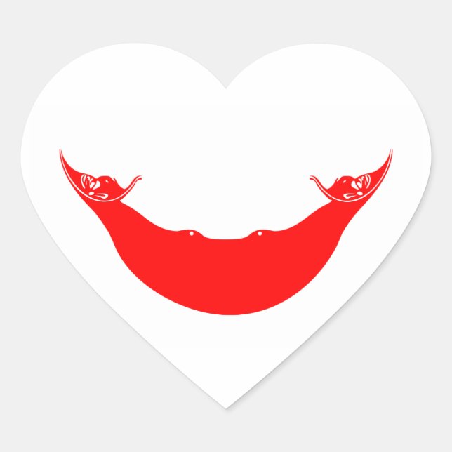 easter island heart sticker (Front)