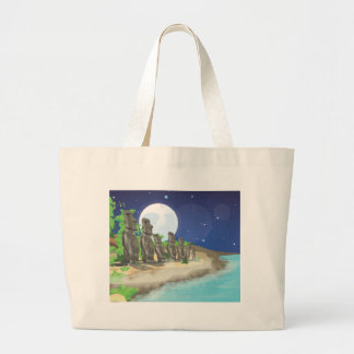 Easter Island Large Tote Bag