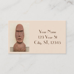Easter Island Moai Head Thunder_Cove  Business Card