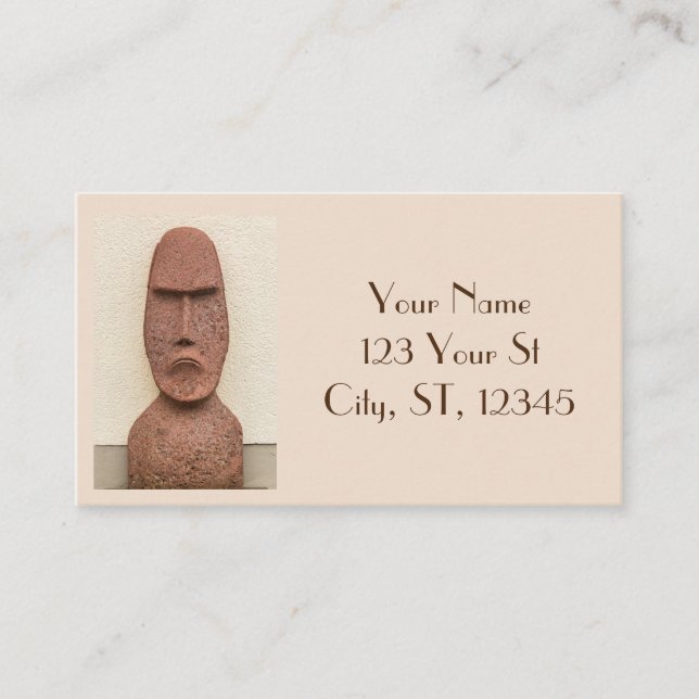 Easter Island Moai Head Thunder_Cove  Business Card (Front)