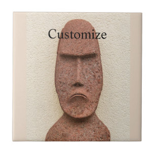 Easter Island Moai Head Thunder_Cove  Tile