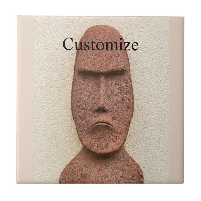 Easter Island Moai Head Thunder_Cove  Tile (Front)