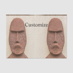 Easter Island Moai Head Thunder_Cove Tissue Paper