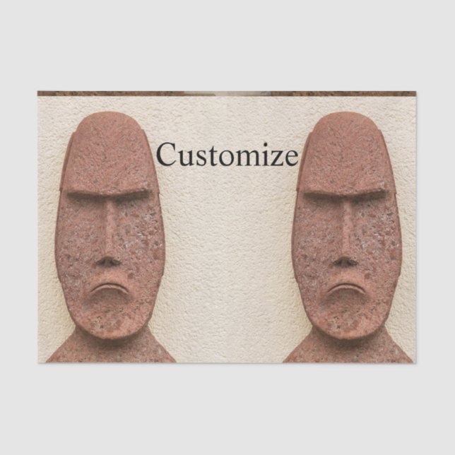 Easter Island Moai Head Thunder_Cove Tissue Paper (Front)